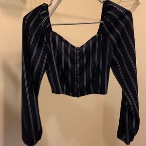 Crop Top Blouse Long Sleeve Forever 21